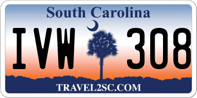 SC license plate IVW308