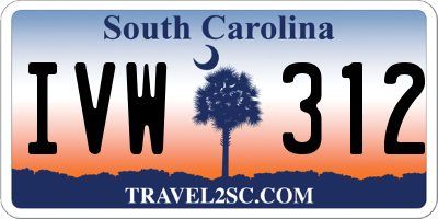 SC license plate IVW312