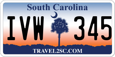 SC license plate IVW345