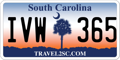 SC license plate IVW365