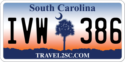 SC license plate IVW386