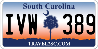 SC license plate IVW389