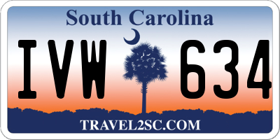 SC license plate IVW634