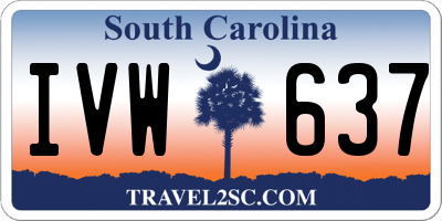SC license plate IVW637