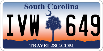 SC license plate IVW649