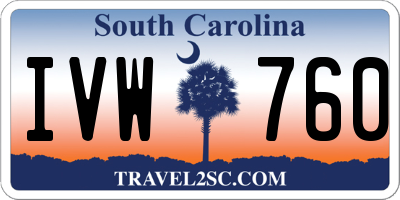 SC license plate IVW760