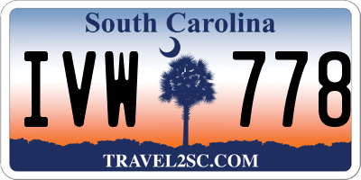 SC license plate IVW778