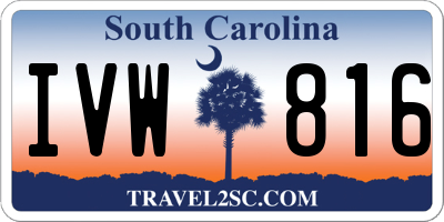 SC license plate IVW816