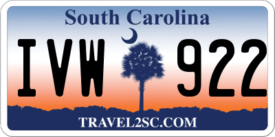 SC license plate IVW922
