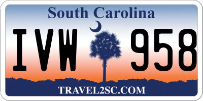 SC license plate IVW958