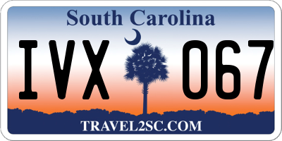 SC license plate IVX067