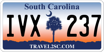 SC license plate IVX237