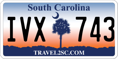SC license plate IVX743