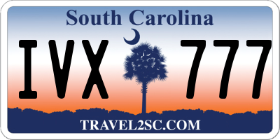 SC license plate IVX777