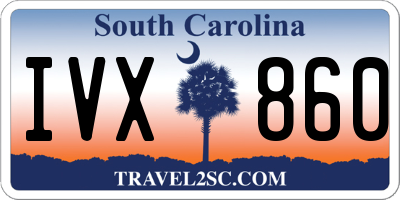 SC license plate IVX860