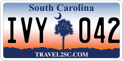 SC license plate IVY042