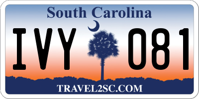 SC license plate IVY081