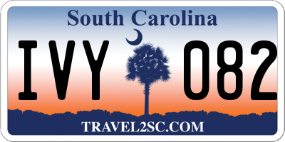 SC license plate IVY082