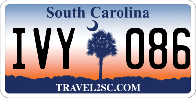 SC license plate IVY086