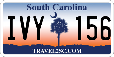 SC license plate IVY156