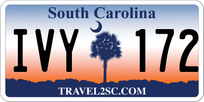 SC license plate IVY172