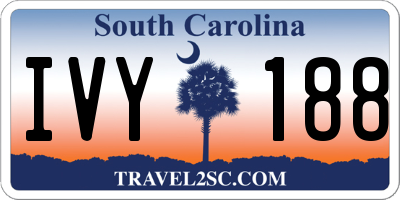 SC license plate IVY188
