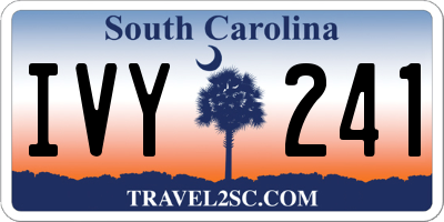 SC license plate IVY241