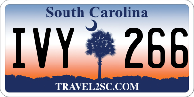 SC license plate IVY266