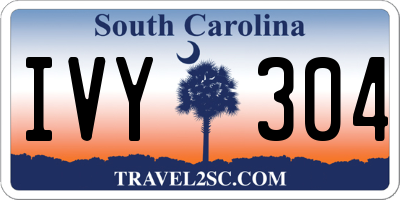 SC license plate IVY304