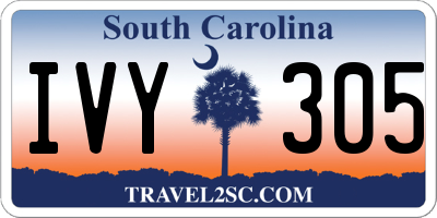 SC license plate IVY305