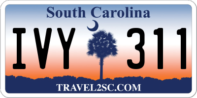 SC license plate IVY311
