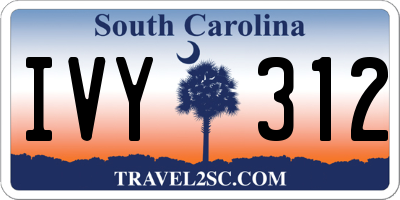 SC license plate IVY312