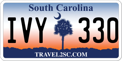 SC license plate IVY330