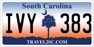 SC license plate IVY383