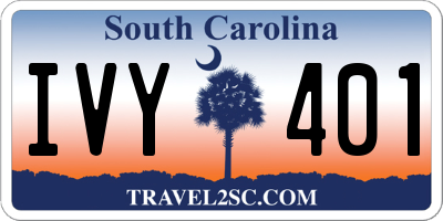SC license plate IVY401