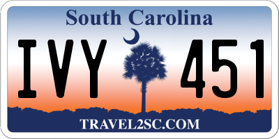 SC license plate IVY451
