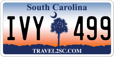 SC license plate IVY499