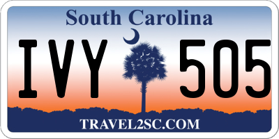 SC license plate IVY505