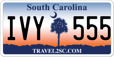 SC license plate IVY555