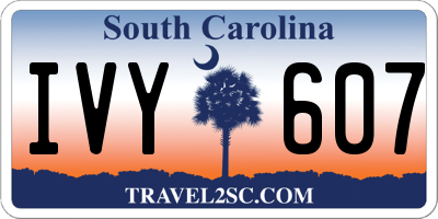 SC license plate IVY607