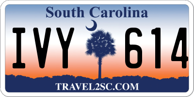 SC license plate IVY614