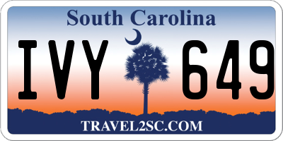 SC license plate IVY649