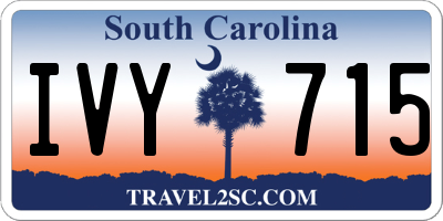 SC license plate IVY715