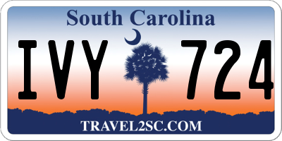 SC license plate IVY724