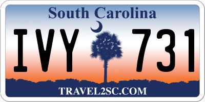 SC license plate IVY731