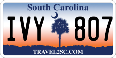 SC license plate IVY807