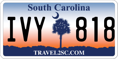 SC license plate IVY818