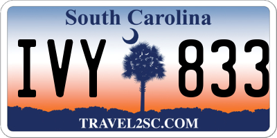 SC license plate IVY833