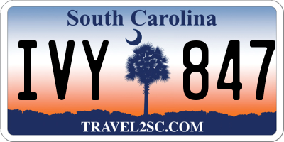 SC license plate IVY847
