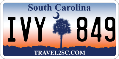 SC license plate IVY849